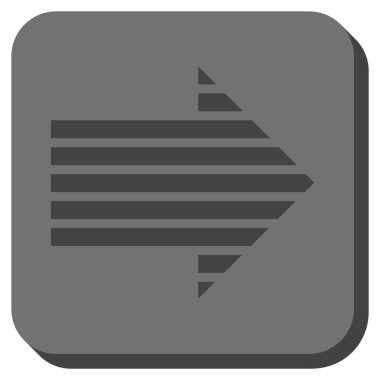 Şerit ok sağ yuvarlak kare vektör simgesi