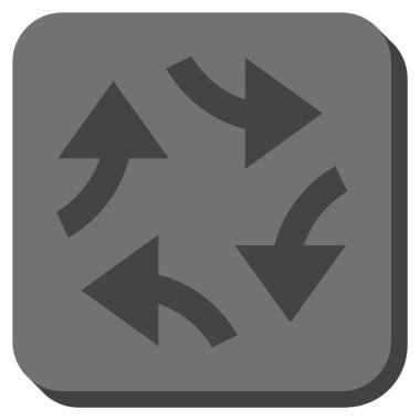 Oklar yuvarlatılmış kare vektör simge girdap