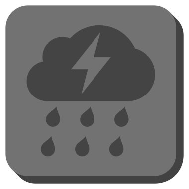 Fırtına yuvarlatılmış kare vektör simgesi