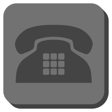 Sesi telefon yuvarlak kare vektör simgesi