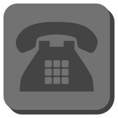 Sesi telefon yuvarlak kare vektör simgesi