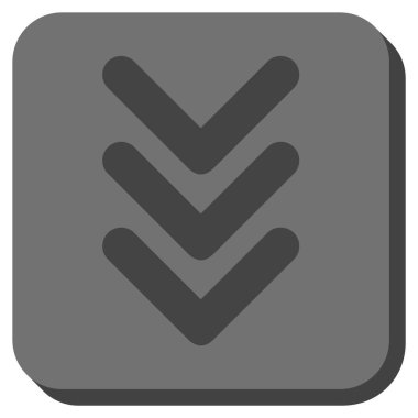 Yuvarlatılmış Kare vektör simgesi aşağı çift ok ucu