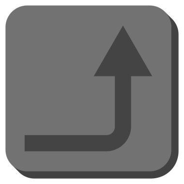 İleriye doğru yuvarlatılmış kare vektör simge açmak