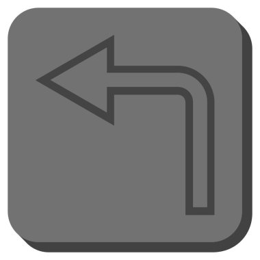 Sol yuvarlak kare vektör simge açmak