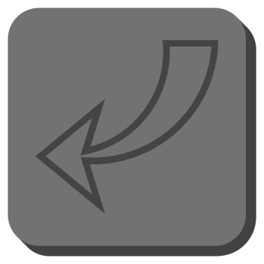 Yuvarlatılmış Kare vektör simgesi geri al