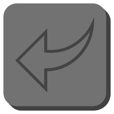 Yuvarlatılmış Kare vektör simgesi geri al