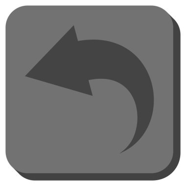 Yuvarlatılmış Kare vektör simgesi geri al