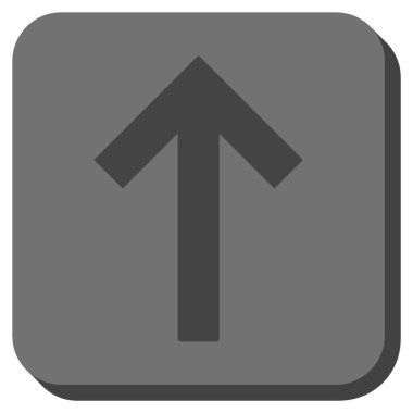 Yukarı ok yuvarlak kare vektör simgesi