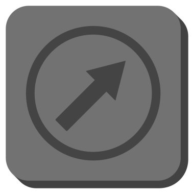 Yukarı sağ yuvarlak ok yuvarlatılmış kare vektör simgesi