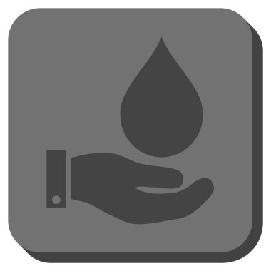 Kare vektör simge su Servisi yuvarlak