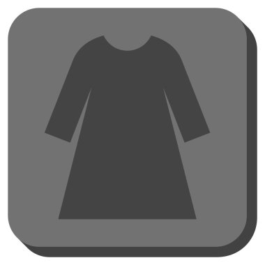 Kadın elbise yuvarlak kare vektör simgesi