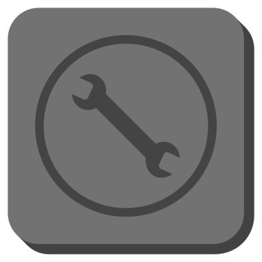 İngiliz anahtarı yuvarlatılmış kare vektör simgesi