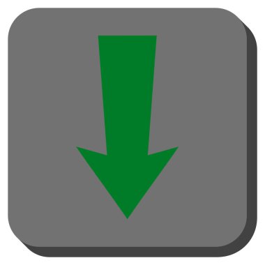 Yuvarlatılmış Kare vektör simgesi aşağı ok