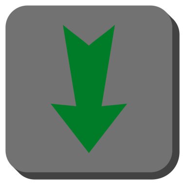 Yuvarlatılmış Kare vektör simgesi aşağı ok