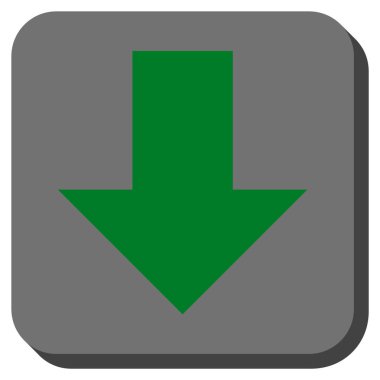 Yuvarlatılmış Kare vektör simgesi aşağı ok