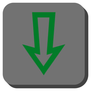 Yuvarlatılmış Kare vektör simgesi aşağı ok