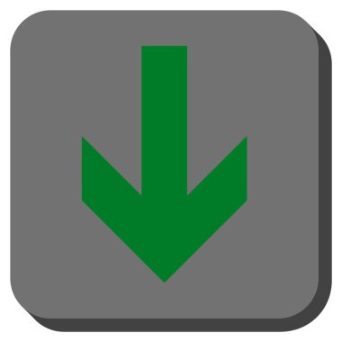 Yuvarlatılmış Kare vektör simgesi aşağı ok