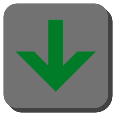 Yuvarlatılmış Kare vektör simgesi aşağı ok