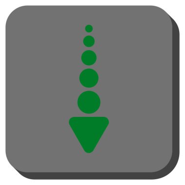 Yuvarlatılmış Kare vektör simgesi aşağı ok