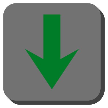 Yuvarlatılmış Kare vektör simgesi aşağı ok