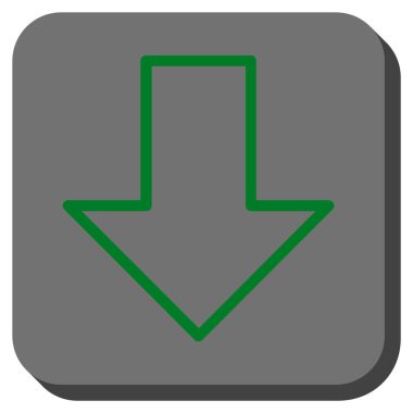 Yuvarlatılmış Kare vektör simgesi aşağı ok