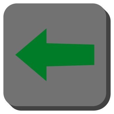 Ok sol yuvarlak kare vektör simgesi