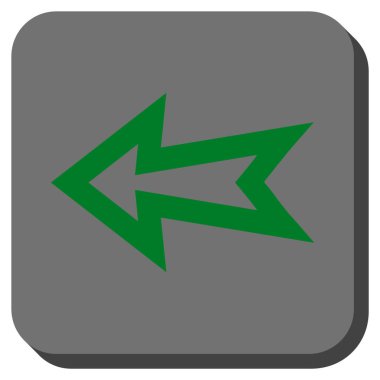 Ok sol yuvarlak kare vektör simgesi