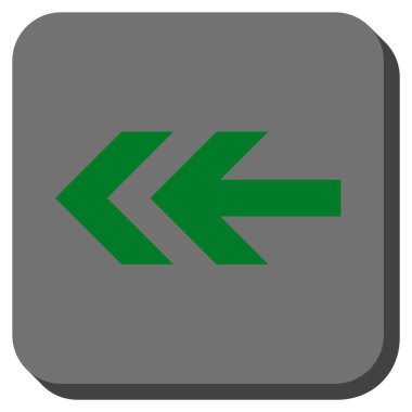 Ok sol yuvarlak kare vektör simgesi