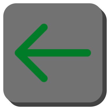 Ok sol yuvarlak kare vektör simgesi