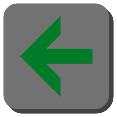 Ok sol yuvarlak kare vektör simgesi