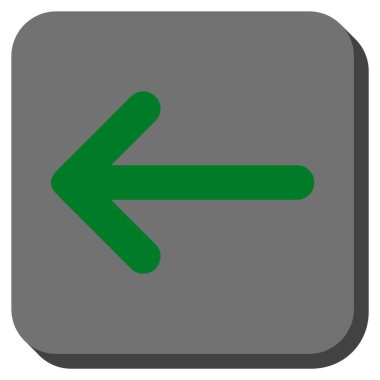 Ok sol yuvarlak kare vektör simgesi