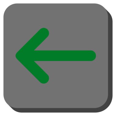 Ok sol yuvarlak kare vektör simgesi