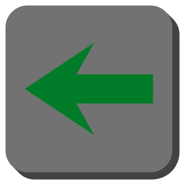 Ok sol yuvarlak kare vektör simgesi