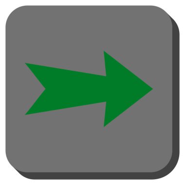 Ok sağ yuvarlak kare vektör simgesi