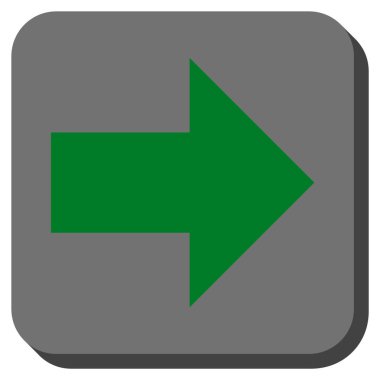 Ok sağ yuvarlak kare vektör simgesi