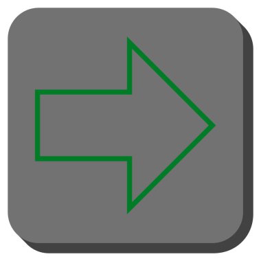 Ok sağ yuvarlak kare vektör simgesi