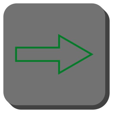 Ok sağ yuvarlak kare vektör simgesi