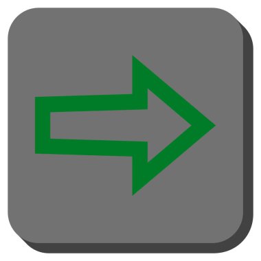 Ok sağ yuvarlak kare vektör simgesi