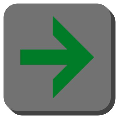 Ok sağ yuvarlak kare vektör simgesi