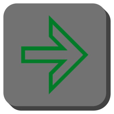 Ok sağ yuvarlak kare vektör simgesi