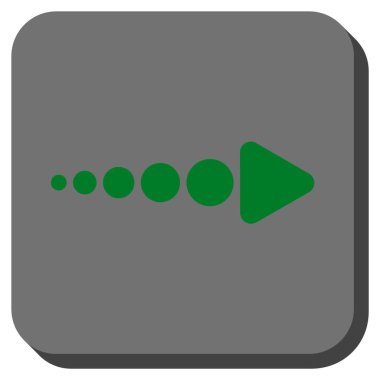 Ok sağ yuvarlak kare vektör simgesi