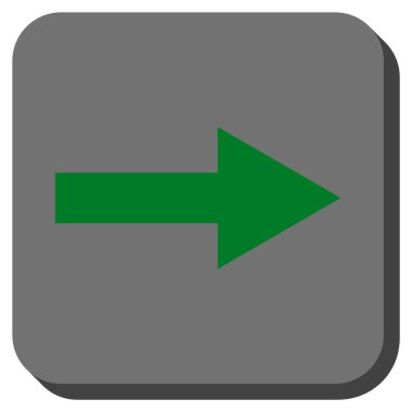 Ok sağ yuvarlak kare vektör simgesi