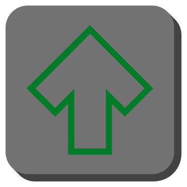 Yuvarlatılmış Kare vektör simge yukarı ok