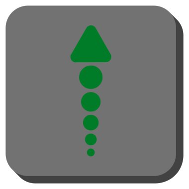 Yuvarlatılmış Kare vektör simge yukarı ok