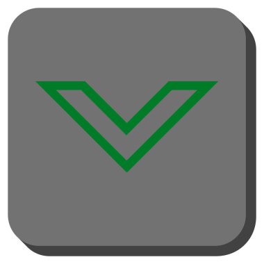 Yuvarlatılmış Kare vektör simgesi aşağı ok ucu