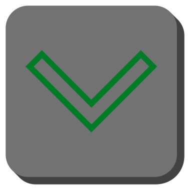 Yuvarlatılmış Kare vektör simgesi aşağı ok ucu