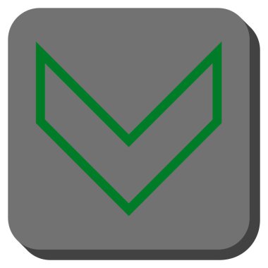 Yuvarlatılmış Kare vektör simgesi aşağı ok ucu