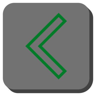 Ok ucu sol yuvarlak kare vektör simgesi