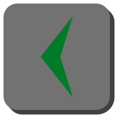 Ok ucu sol yuvarlak kare vektör simgesi