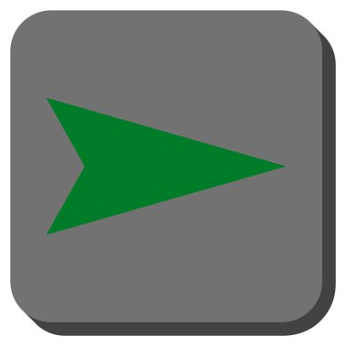 Ok ucu sağ yuvarlak kare vektör simgesi